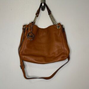 Michael Kors Brown Leather Shoulder Bag